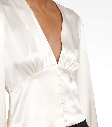 saint laurent silk blouse.